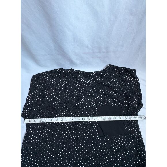 Zara Basics Polka Dot Batwing Top Size L Pinup Retro 70s 60s Closet Staple Long - Picture 9 of 10